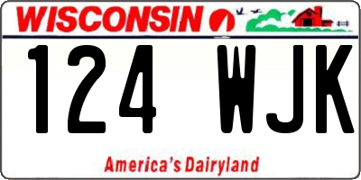 WI license plate 124WJK