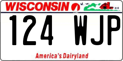 WI license plate 124WJP