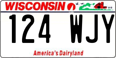 WI license plate 124WJY