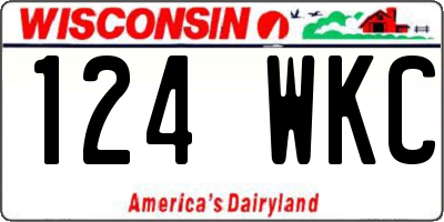 WI license plate 124WKC