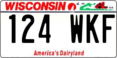 WI license plate 124WKF
