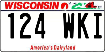 WI license plate 124WKI