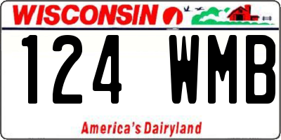 WI license plate 124WMB
