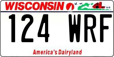 WI license plate 124WRF