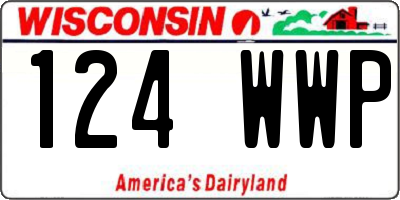WI license plate 124WWP