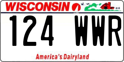 WI license plate 124WWR