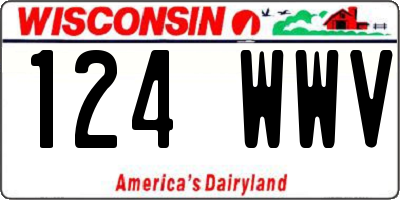 WI license plate 124WWV
