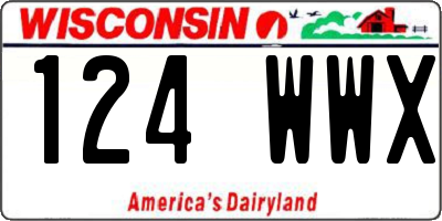 WI license plate 124WWX