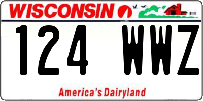 WI license plate 124WWZ