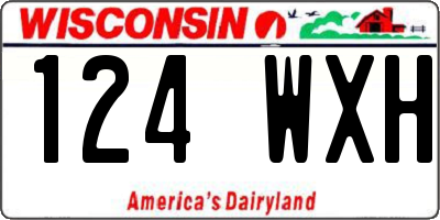 WI license plate 124WXH