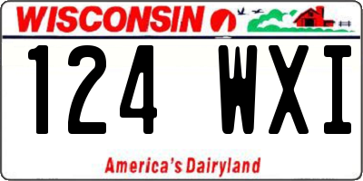 WI license plate 124WXI