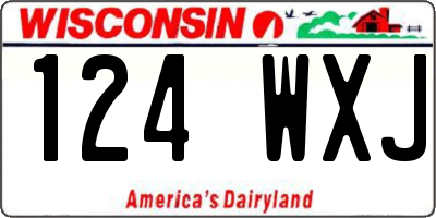 WI license plate 124WXJ