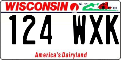 WI license plate 124WXK