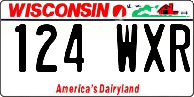 WI license plate 124WXR