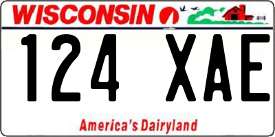 WI license plate 124XAE