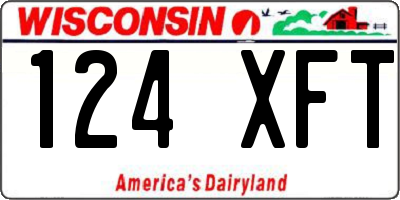 WI license plate 124XFT