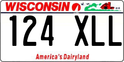 WI license plate 124XLL