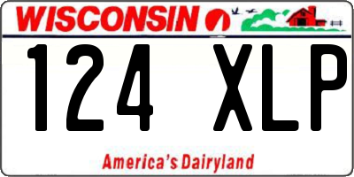 WI license plate 124XLP