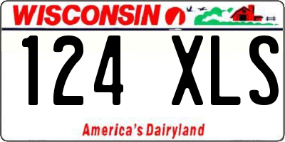 WI license plate 124XLS