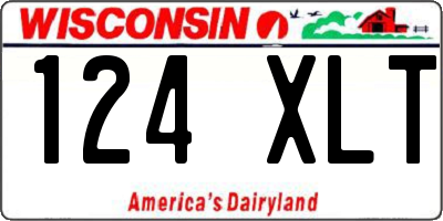 WI license plate 124XLT