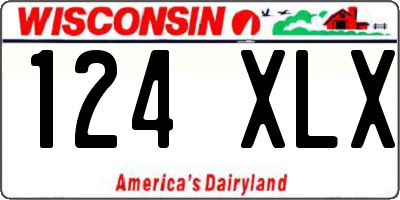 WI license plate 124XLX