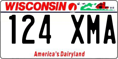 WI license plate 124XMA