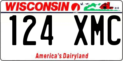 WI license plate 124XMC