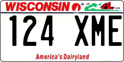 WI license plate 124XME