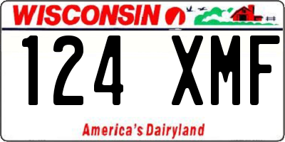 WI license plate 124XMF