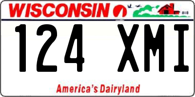 WI license plate 124XMI