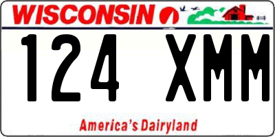 WI license plate 124XMM