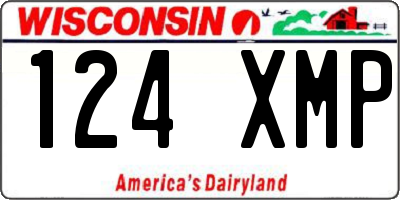 WI license plate 124XMP