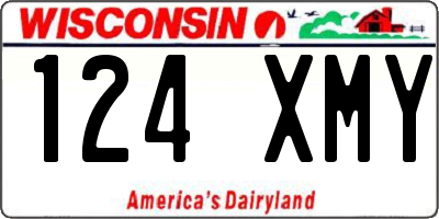WI license plate 124XMY