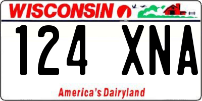 WI license plate 124XNA
