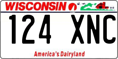 WI license plate 124XNC