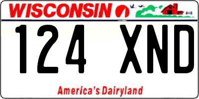 WI license plate 124XND