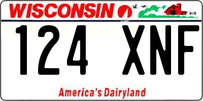 WI license plate 124XNF