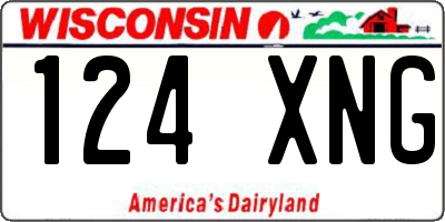 WI license plate 124XNG