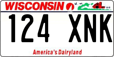 WI license plate 124XNK