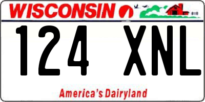 WI license plate 124XNL