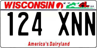 WI license plate 124XNN