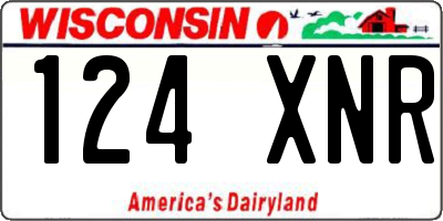 WI license plate 124XNR