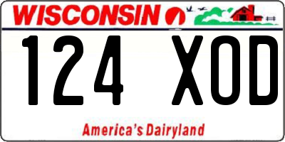 WI license plate 124XOD