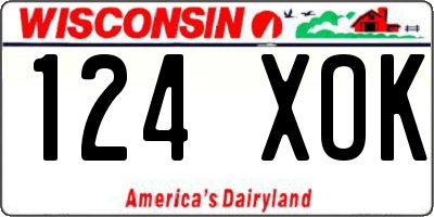 WI license plate 124XOK