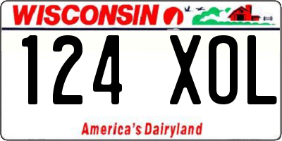 WI license plate 124XOL