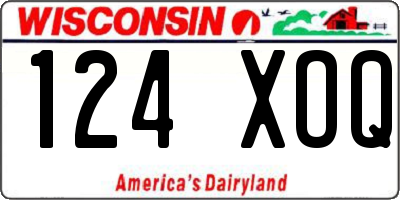 WI license plate 124XOQ