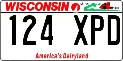 WI license plate 124XPD