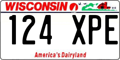 WI license plate 124XPE