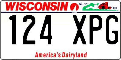 WI license plate 124XPG