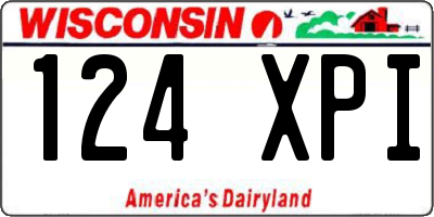 WI license plate 124XPI